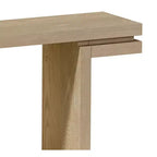 Okak 66IN Tavolo Consolle Minimalista con Impiallacciatura in Legno, Tavolo da Ingresso Extra Largo con Piano Spesso, Tavolo d'Appoggio per Corridoio, Soggiorno