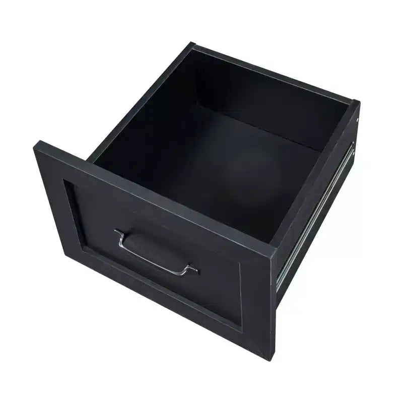 Scrivania angolare per computer Homy Casa con libreria e cassetti, workstation moderna per ufficio domestico, colore nero
