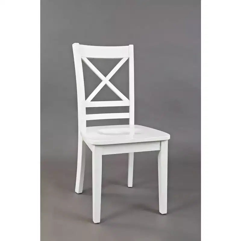 Jofran, Simplicity Sedia da pranzo classica con schienale a croce in legno massello (set di 2)
