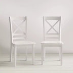 Jofran, Simplicity Sedia da pranzo classica con schienale a croce in legno massello (set di 2)