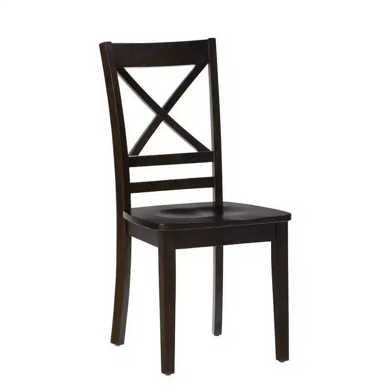 Jofran, Simplicity Sedia da pranzo classica con schienale a croce in legno massello (set di 2)
