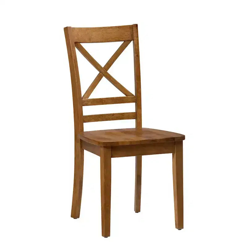 Jofran, Simplicity Sedia da pranzo classica con schienale a croce in legno massello (set di 2)