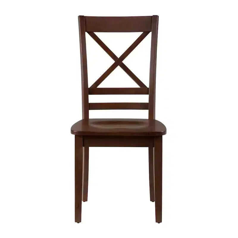 Jofran, Simplicity Sedia da pranzo classica con schienale a croce in legno massello (set di 2)