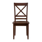 Jofran, Simplicity Sedia da pranzo classica con schienale a croce in legno massello (set di 2)