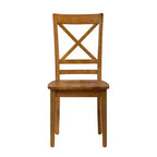 Jofran, Simplicity Sedia da pranzo classica con schienale a croce in legno massello (set di 2)