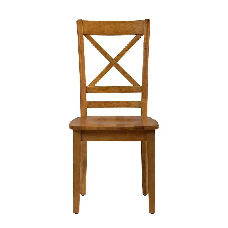 Jofran, Simplicity Sedia da pranzo classica con schienale a croce in legno massello (set di 2)