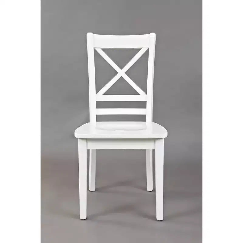 Jofran, Simplicity Sedia da pranzo classica con schienale a croce in legno massello (set di 2)