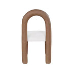 Meridian Furniture, Sedia da Pranzo Amari in Ecopelle e Tessuto Bouclé, Set da 2