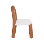 Meridian Furniture, Sedia da Pranzo Amari in Ecopelle e Tessuto Bouclé, Set da 2