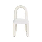 Meridian Furniture, Sedia da Pranzo Amari in Ecopelle e Tessuto Bouclé, Set da 2