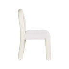 Meridian Furniture, Sedia da Pranzo Amari in Ecopelle e Tessuto Bouclé, Set da 2