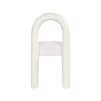 Meridian Furniture, Sedia da Pranzo Amari in Ecopelle e Tessuto Bouclé, Set da 2