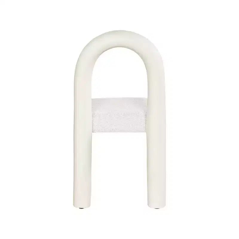 Meridian Furniture, Sedia da Pranzo Amari in Ecopelle e Tessuto Bouclé, Set da 2