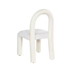 Meridian Furniture, Sedia da Pranzo Amari in Ecopelle e Tessuto Bouclé, Set da 2