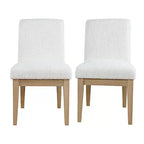 Jofran, Sedia da pranzo Parsons imbottita in legno massello rustico moderno Sequoia (set da 2)