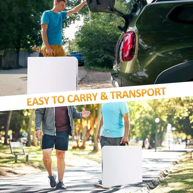 Tavolo pieghevole SUGIFT da 1,5 m, tavolo lungo pieghevole a metà per feste, tavolo portatile pieghevole con design resistente