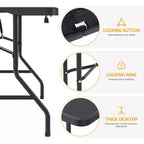 Tavolo pieghevole SUGIFT da 1,5 m, tavolo lungo pieghevole a metà per feste, tavolo portatile pieghevole con design resistente
