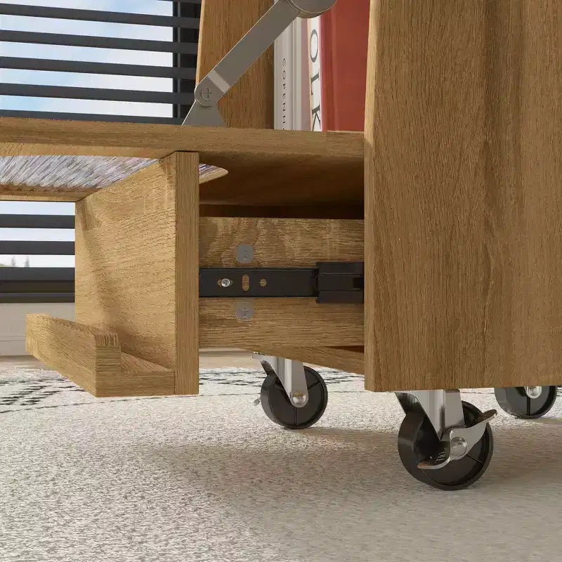 Mobile comodino robot Famapy - con illuminazione d'ambiente, ruote bloccabili e finestra in vetro temperato. Contenitore divertente per la camera dei bambini