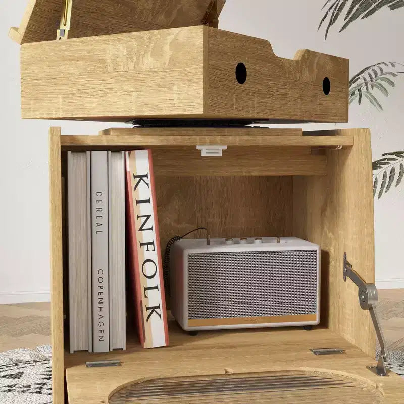 Mobile comodino robot Famapy - con illuminazione d'ambiente, ruote bloccabili e finestra in vetro temperato. Contenitore divertente per la camera dei bambini