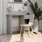 Desk Concrete Grey Engineered Wood Standard Desk Rectangular