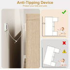 Comò a 8 cassetti per camera da letto, 54 pollici di larghezza, rovere naturale, comò a 8 cassetti con ampio spazio di archiviazione, organizer in legno per soggiorno, cameretta, ingresso