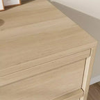 Comò a 8 cassetti per camera da letto, 54 pollici di larghezza, rovere naturale, comò a 8 cassetti con ampio spazio di archiviazione, organizer in legno per soggiorno, cameretta, ingresso