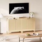 Grande credenza a buffet con contenitore, mobile da bar moderno scanalato da 120 cm con 3 cassetti e 2 ante per sala da pranzo, soggiorno, corridoio