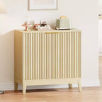 Grande credenza a buffet con contenitore, mobile da bar moderno scanalato da 120 cm con 3 cassetti e 2 ante per sala da pranzo, soggiorno, corridoio