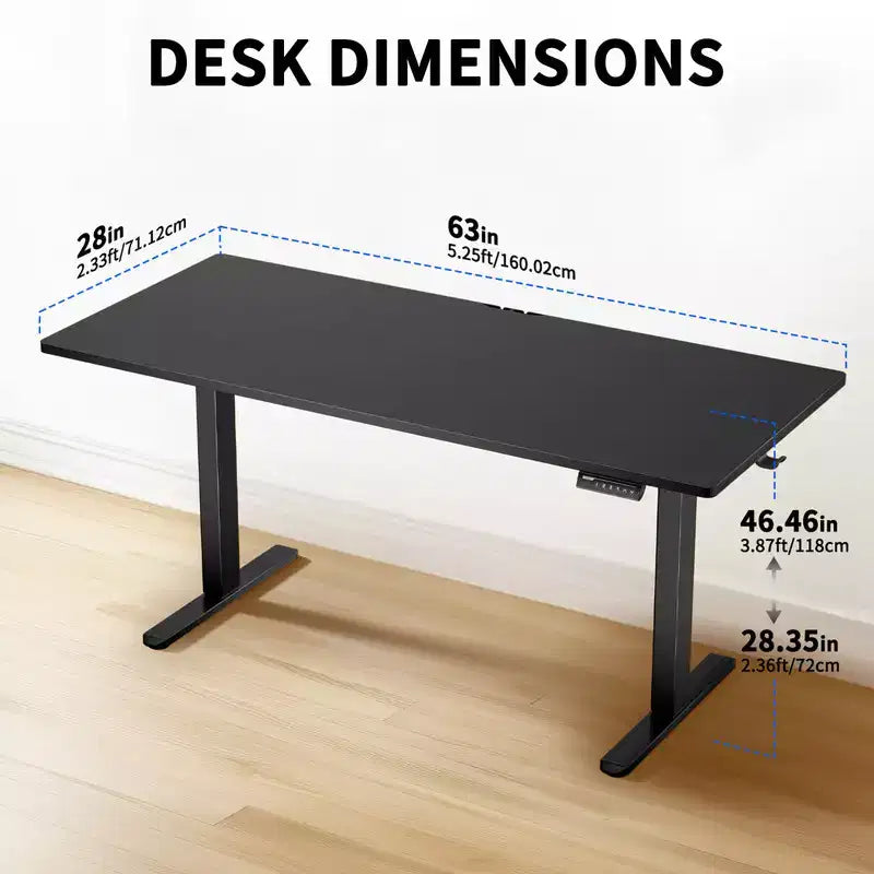 Scrivania elettrica con sollevamento, scrivania elettrica verticale regolabile in altezza 160x70 cm, scrivania elettrica ergonomica, tavolo elettrico regolabile in altezza.