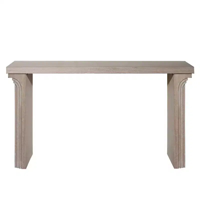 Okak 58IN Consolle Minimalista con Gambe Curve, Tavolo da Ingresso con Piano e Gambe Spessi, Tavolo da Ingresso per Soggiorno, Atrio
