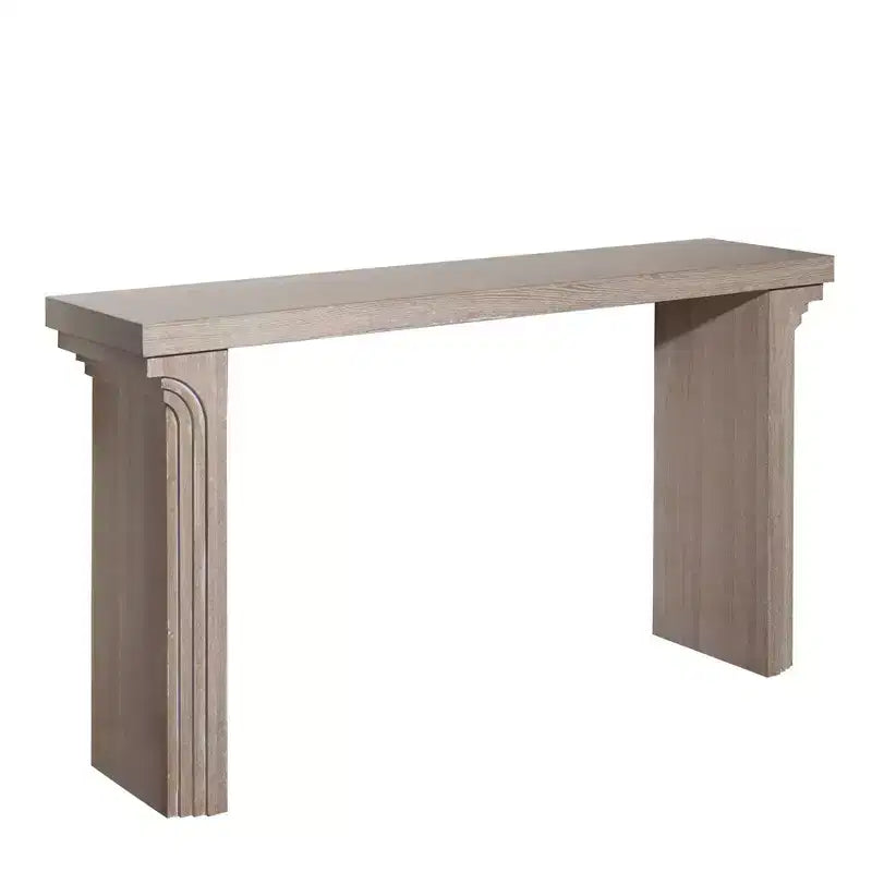 Okak 58IN Consolle Minimalista con Gambe Curve, Tavolo da Ingresso con Piano e Gambe Spessi, Tavolo da Ingresso per Soggiorno, Atrio