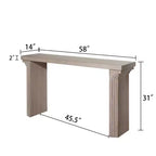 Okak 58IN Consolle Minimalista con Gambe Curve, Tavolo da Ingresso con Piano e Gambe Spessi, Tavolo da Ingresso per Soggiorno, Atrio
