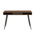 Scrivania moderna Okak 47.24IN con design minimalista, scrivania per computer con 1 cassetto e 2 ripiani, piccola scrivania per casa, ufficio
