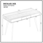 Scrivania moderna Okak 47.24IN con design minimalista, scrivania per computer con 1 cassetto e 2 ripiani, piccola scrivania per casa, ufficio