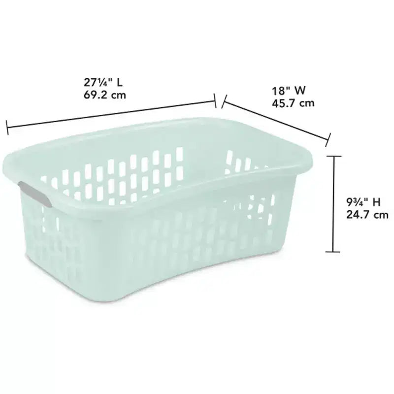 Cesta portabiancheria Sterilite HipHold, 1,5 Bushel, in plastica, color menta, confezione da 24 pezzi