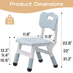 Sedia per bambini, Sedia per bambini regolabile in 3 livelli di altezza, Sedie in plastica per bambini da 2 a 6 anni, Adatta per casa, famiglia, aula e asilo nido