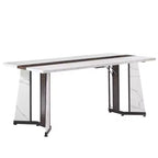 Tavolo da pranzo rettangolare Okak da 180 cm per 8 persone, tavolo da cucina impermeabile con gambe regolabili, tavolo da pranzo per cucina, ufficio