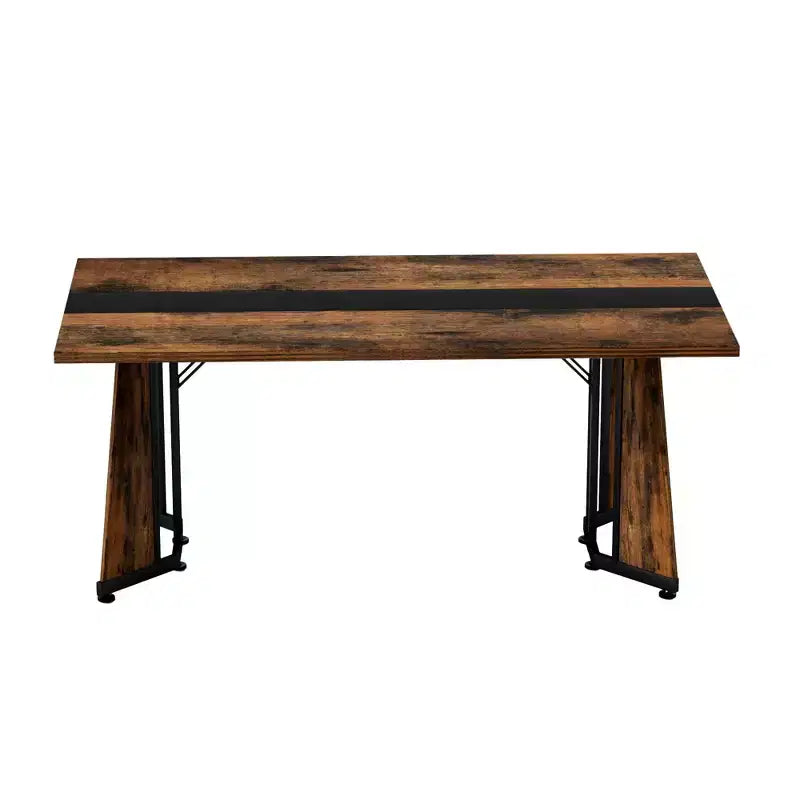 Tavolo da pranzo rettangolare Okak da 180 cm per 8 persone, tavolo da cucina impermeabile con gambe regolabili, tavolo da pranzo per cucina, ufficio