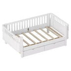 Whisen Letto a piattaforma singolo in legno moderno ed elegante con sponde per bambini e bambine