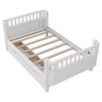Whisen Letto a piattaforma singolo in legno moderno ed elegante con sponde per bambini e bambine