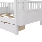 Whisen Letto a piattaforma singolo in legno moderno ed elegante con sponde per bambini e bambine