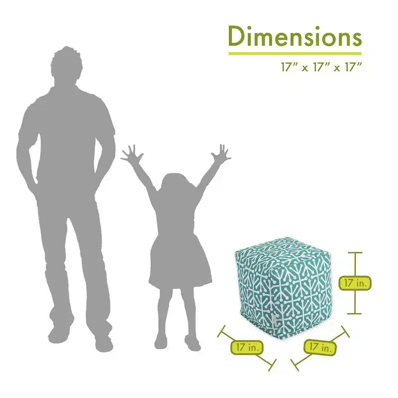 Majestic Home Goods,Pouf Cubo Aruba