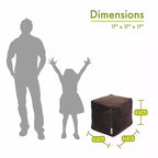 Majestic Home Goods,Pouf cubo in finta pelle scamosciata