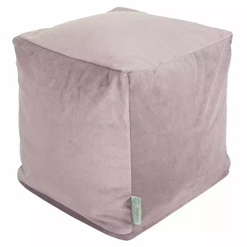 Majestic Home Goods,Pouf cubo in finta pelle scamosciata