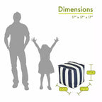 Majestic Home Goods,Pouf Cubo a Righe Verticali Bruciato