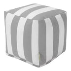 Majestic Home Goods,Pouf Cubo a Righe Verticali Bruciato