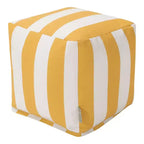 Majestic Home Goods,Pouf Cubo a Righe Verticali Bruciato