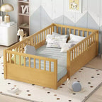 GDFStudio Julian Letto a Pavimento Moderno Montessori con Recinzione
