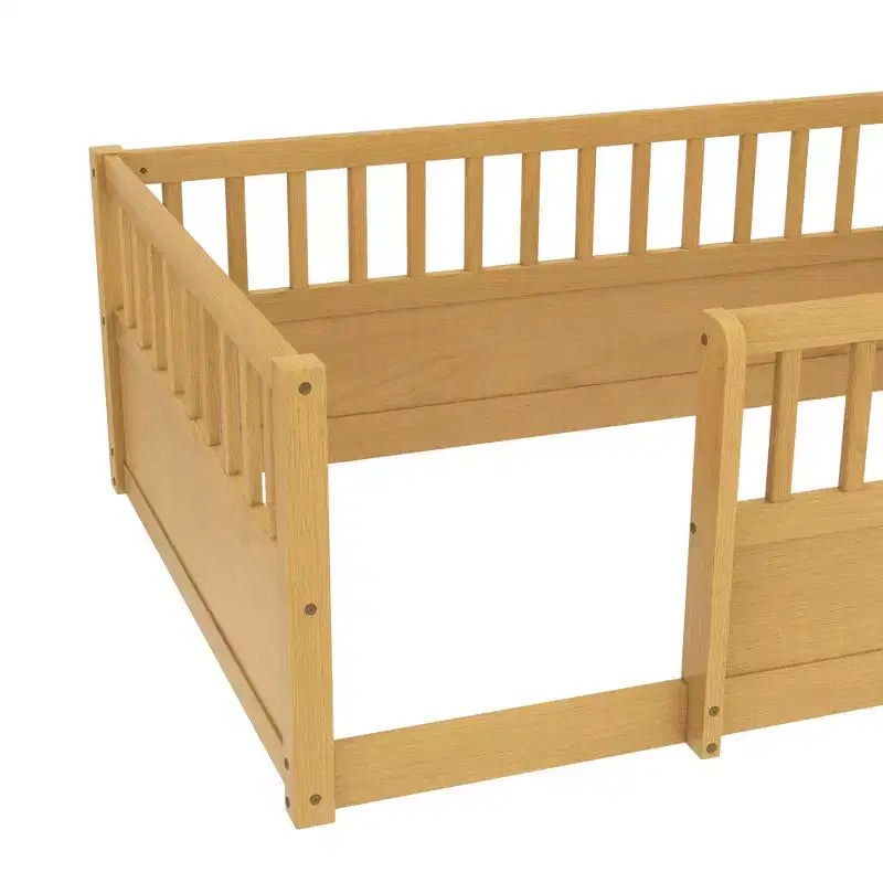 GDFStudio Julian Letto a Pavimento Moderno Montessori con Recinzione