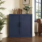 Mobile ad Angolo Dovelina con Ripiani Regolabili Credenza Buffet Vetrinetta Vino Mobile da Cucina e Sala da Pranzo con Ante in Legno - 31H x 31W, 36H x 31W